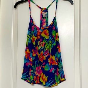 Hawaiian themed tank top shirt